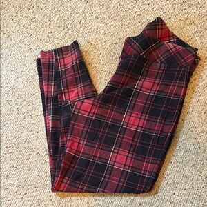 Torrid red and black leggings, size 1